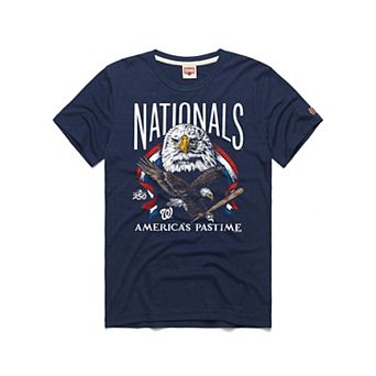 Men's Homage Navy Washington Nationals America's Pastime Tri-Blend T-Shirt