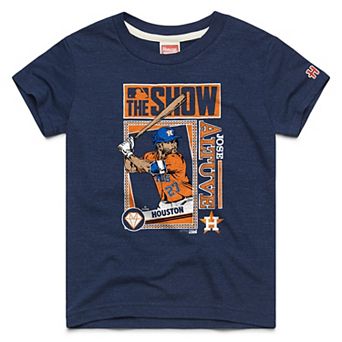Youth Homage Jose Altuve Navy Houston Astros Player Graphic Tri-Blend T-Shirt