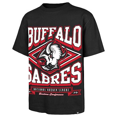 Men's '47 Black Buffalo Sabres Foundation Heater T-Shirt