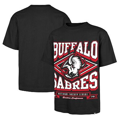 Men's '47 Black Buffalo Sabres Foundation Heater T-Shirt