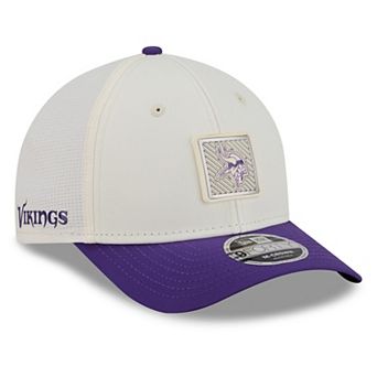 Men's New Era Cream/Purple Minnesota Vikings 2026 NFL Training Camp 9FORTY Adjustable Hat