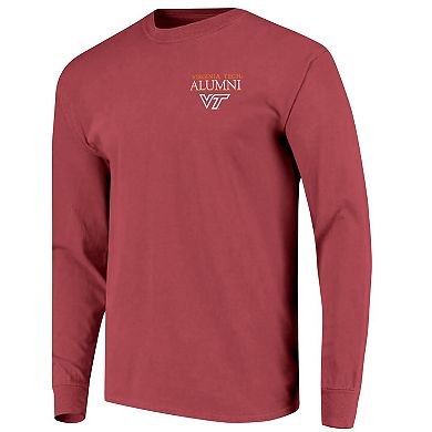 Men's Maroon Virginia Tech Hokies Circle Seal Alumni Long-Sleeve T-Shirt