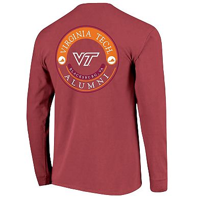 Men's Maroon Virginia Tech Hokies Circle Seal Alumni Long-Sleeve T-Shirt