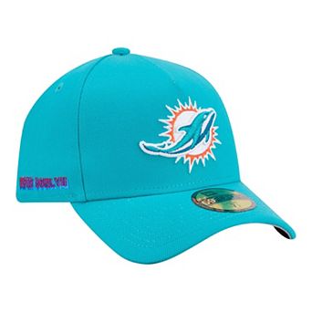Men's New Era Aqua Miami Dolphins A-Frame 59FORTY Fitted Hat