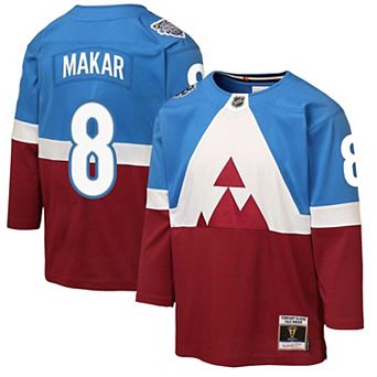 Youth Mitchell & Ness Cale Makar Blue/Burgundy Colorado Avalanche 2020 Stadium Series Power Play Jersey