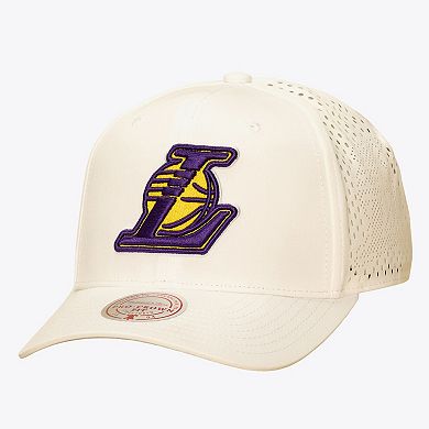 Men's Mitchell & Ness Cream Los Angeles Lakers Perfect Lightweight Pro Crown Snapback Hat