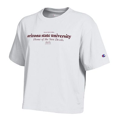 Women's Champion White Arizona State Sun Devils Home Wordmark T-Shirt