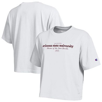 Women's Champion White Arizona State Sun Devils Home Wordmark T-Shirt