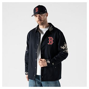 Men's New Era Navy Boston Red Sox Coaches Full-Snap Jacket
