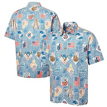 Men's Reyn Spooner Blue Chicago Cubs Americana Button-Up Top