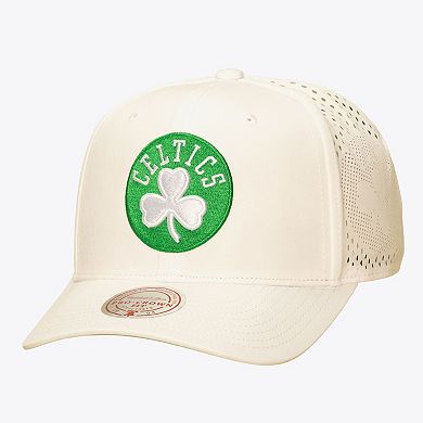 Men's Mitchell & Ness Cream Boston Celtics Perfect Lightweight Pro Crown Snapback Hat