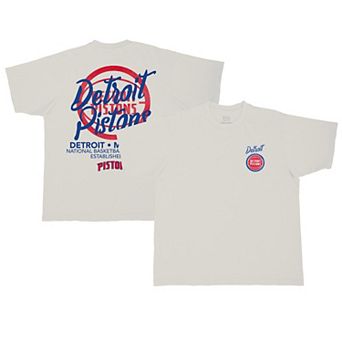 Unisex Stadium Essentials Cream Detroit Pistons Wall Script Boxy T-Shirt