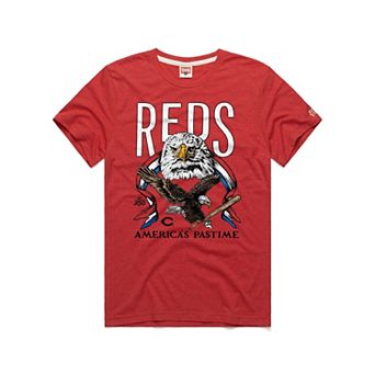 Men's Homage Red Cincinnati Reds America's Pastime Tri-Blend T-Shirt