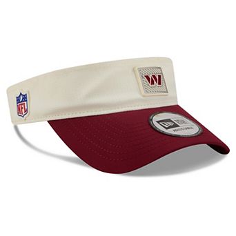 Men's New Era Cream/Burgundy Washington Commanders 2026 NFL Training Camp Adjustable Visor