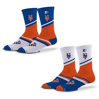 Unisex Starter Royal/Orange New York Mets Old School Two-Pack Crew Socks Set