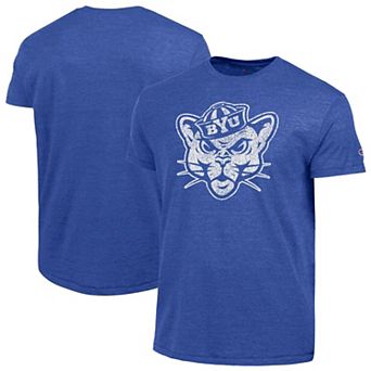 Men's Champion Royal BYU Cougars Vintage Triumph Tri-Blend T-Shirt