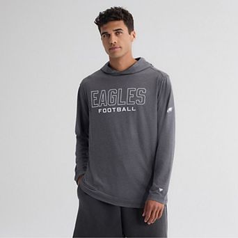 Men's Fanatics Charcoal Philadelphia Eagles Clutch Long Sleeve Hooded T-Shirt