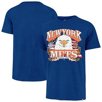 Men's '47 Royal New York Mets Americana Eagle T-Shirt
