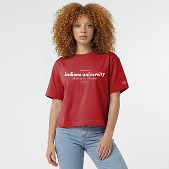Women's Champion Crimson Indiana Hoosiers Home Wordmark T-Shirt