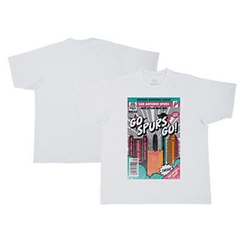 Unisex Stadium Essentials White San Antonio Spurs Comic Book Cover Urban T-Shirt