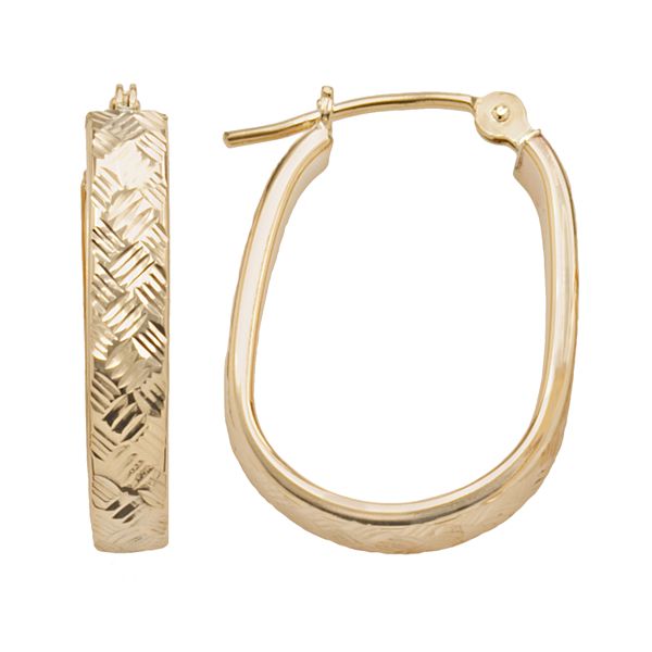 Kohls white store gold hoop earrings