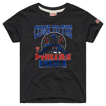 Youth Homage Charcoal Philadelphia Phillies Star Wars x MLB Dark Side T-Shirt