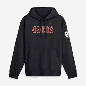 Men's Nike Black San Francisco 49ers 80th Anniversary Goal Line Club Fleece Hoodie