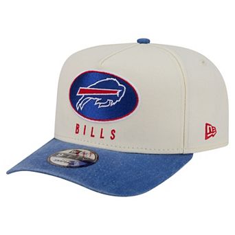 Men's New Era Cream/Royal Buffalo Bills Washed A-Frame 9FIFTY Snapback Hat