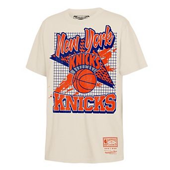 Youth Mitchell & Ness Natural New York Knicks Hardwood Classics Retro Vibe T-Shirt