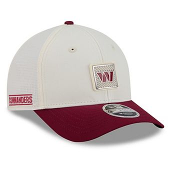Men's New Era Cream/Burgundy Washington Commanders 2026 NFL Training Camp 9FORTY Adjustable Hat