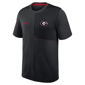 Men's Nike Black Georgia Bulldogs 2026 Sideline UV Dri-FIT Coaches Shirt