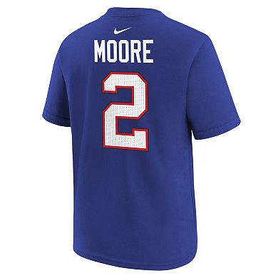 Youth Nike D.J. Moore Royal Buffalo Bills Name & Number T-Shirt
