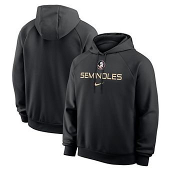 Men's Nike Black Florida State Seminoles Premium Performance Raglan Dri-FIT Hoodie