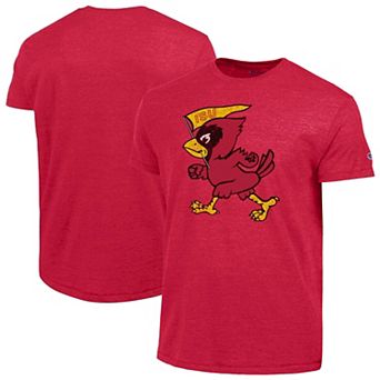 Men's Champion Cardinal Iowa State Cyclones Vintage Triumph Tri-Blend T-Shirt