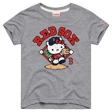 Youth Homage Gray Boston Red Sox Hello Kitty x MLB Tri-Blend T-Shirt