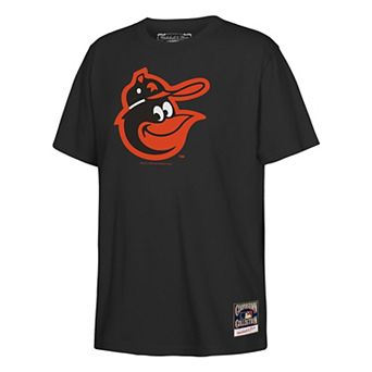 Youth Mitchell & Ness Black Baltimore Orioles Retro Logo T-Shirt
