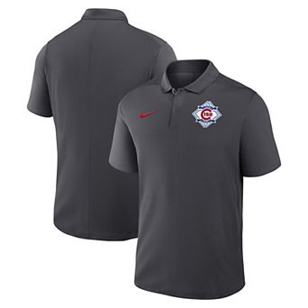 Men's Nike Anthracite Chicago Cubs 150th Anniversary Victory Dri-FIT Polo