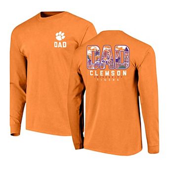 Men's Orange Clemson Tigers Father's Day Campus Drawing Long Sleeve T-Shirt