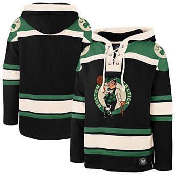 Men's '47 Black Boston Celtics Logo Superior Lacer Hoodie