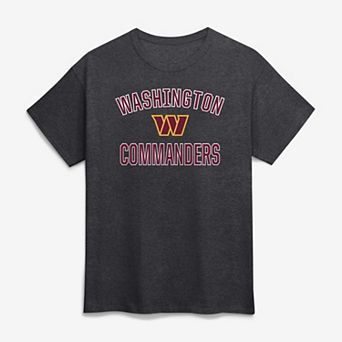 Men's Logo Athletic Charcoal Washington Commanders Cotton Victory Arch T-Shirt
