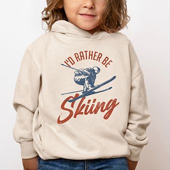 I'd Rather Be Skiing - Toddler Hoodie