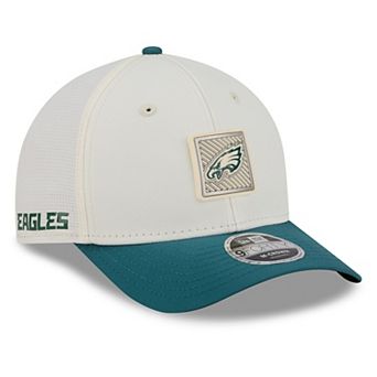 Men's New Era Cream/Midnight Green Philadelphia Eagles 2026 NFL Training Camp 9FORTY Adjustable Hat