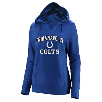 Women's Fanatics Royal Indianapolis Colts Plus Size Heart & Soul V-Neck Hoodie