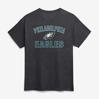 Men's Logo Athletic Charcoal Philadelphia Eagles Cotton Victory Arch T-Shirt