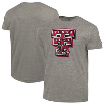 Men's Champion Charcoal Texas Tech Red Raiders Vintage Triumph Tri-Blend T-Shirt