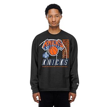 Men's New Era Black New York Knicks Leisure Collection Stretch Fleece Sweatshirt