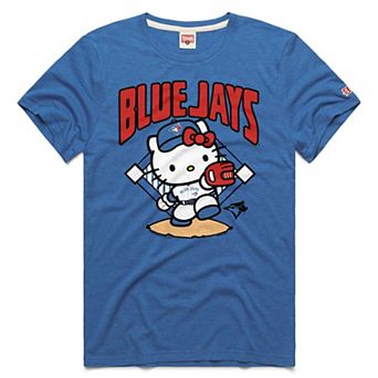 Unisex Homage Royal Toronto Blue Jays Hello Kitty Tri-Blend T-Shirt