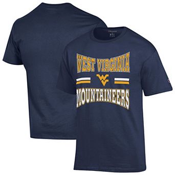Men's Champion Navy West Virginia Mountaineers Team Zoom T-Shirt