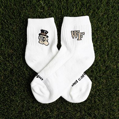 Unisex Del Campo White Wake Forest Demon Deacons Quarter-Length Socks
