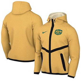 Men's Nike Yellow Australia National Team 2026 Anthem Mesh Dri-FIT Full-Zip Hooded Jacket
